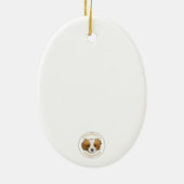 Een zeer Cavalier kerstfeest Keramisch Ornament (Achterkant)