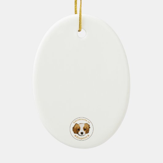 Een zeer Cavalier kerstfeest Keramisch Ornament (Achterkant)