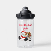 Een zeer Cavalier King Charles Kerstmis personalis Waterfles (Achterkant)