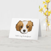 Een zeer Cavalier leeg Wenskaart Kaart (Gele Bloem)