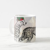 Een zeer Cheetah-kerstfeest Koffiemok (Voorkant links)