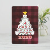 Een zeer COVID Xmas Grappige 2020 toiletpapier boo Feestdagenkaart (Staand voorkant)