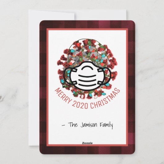 Een zeer COVID Xmas Grappige 2020 toiletpapier boo Feestdagenkaart (Achterkant)