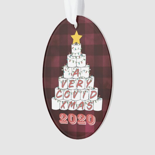 Een zeer COVID Xmas Grappige 2020 toiletpapier boo Ornament (voorkant)