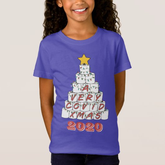 Een zeer COVID Xmas Grappige 2020 toiletpapier boo T-shirt (Voorkant)