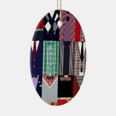 Een zeer dapper kerstversiering hebben keramisch ornament (Rechts)