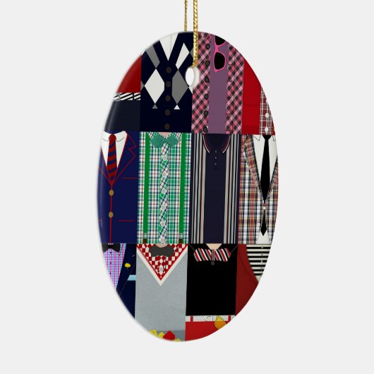 Een zeer dapper kerstversiering hebben keramisch ornament (Rechts)