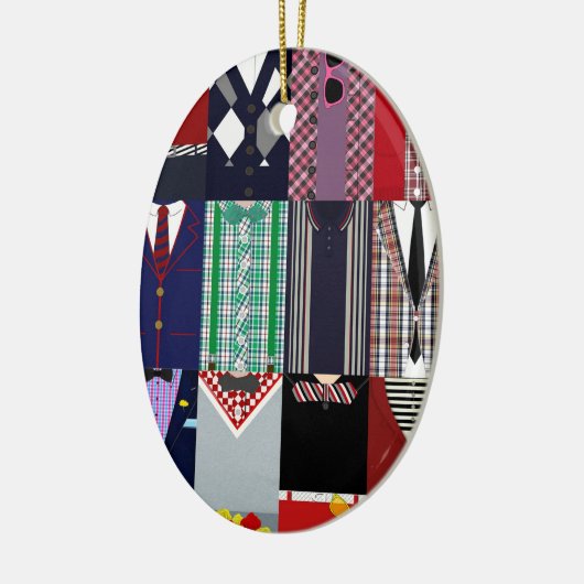 Een zeer dapper kerstversiering hebben keramisch ornament (Links)