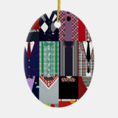 Een zeer dapper kerstversiering hebben keramisch ornament (Voorkant)