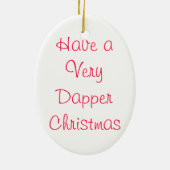 Een zeer dapper kerstversiering hebben keramisch ornament (Achterkant)