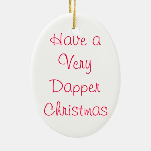 Een zeer dapper kerstversiering hebben keramisch ornament (Achterkant)