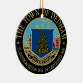 Een zeer Dedham Kerstmis Keramisch Ornament (Rechts)