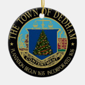 Een zeer Dedham Kerstmis Keramisch Ornament (Voorkant)