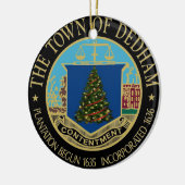 Een zeer Dedham Kerstmis Keramisch Ornament (Links)