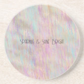 Een zeer eenhoorn sprankeling Glitzy Goud Roze Ker Zandsteen Onderzetter (Voorkant)