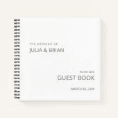 Een zeer eenvoudige bruiloft witte gastenboek notitieboek (Voorkant)