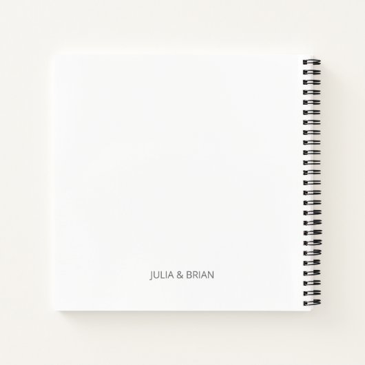 Een zeer eenvoudige bruiloft witte gastenboek notitieboek (Achterkant)