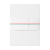 Een zeer eenvoudige koraal en Blauwgroen monogram Uitnodigingen Wikkel (Achterkant Voorbeeld)