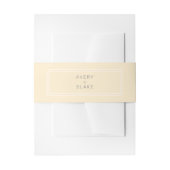 Een zeer eenvoudige neutrale boter gele bruiloft uitnodigingen wikkel (Voorkant Voorbeeld)