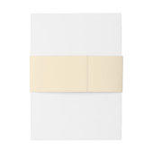 Een zeer eenvoudige neutrale boter gele bruiloft uitnodigingen wikkel (Achterkant Voorbeeld)