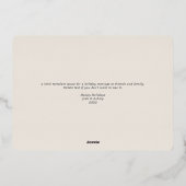 Een zeer gehuwd kerstscript blauw zilver folie feestdagenkaart (Achterkant)