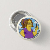 Een zeer gele dee hommage ronde button 3,2 cm (Voorkant /achterkant)