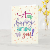 Een zeer Gelukkige Verjaardag aan u Kaart (Gele Bloem)