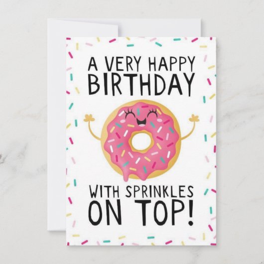 Een zeer gelukkige verjaardag met sproeiers op de feestdagenkaart (Voorkant)