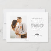 Een zeer getrouwd Kerstmis Pasgetrouwd Foto Wit Feestdagenkaart (Achterkant)