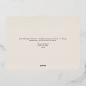 Een zeer getrouwd kerstscript Roze Goud Folie Feestdagenkaart (Achterkant)