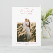 Een zeer getrouwde Christmas Pas getrouwd fotokaar Bedankkaart (Staand voorkant)