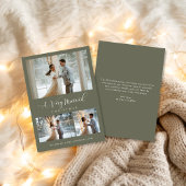 Een zeer getrouwde Christmas Sage Green Script 3 F Feestdagenkaart