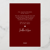 Een zeer getrouwde kerst moderne foto folie feestdagenkaart (Achterkant)