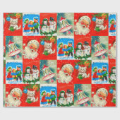 Een zeer gevlekt kerstpapier cadeaupapier (Vlak)