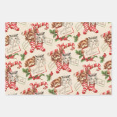 Een zeer gevlekte kerstinpakken inpakpapier vel (Voorkant 3)