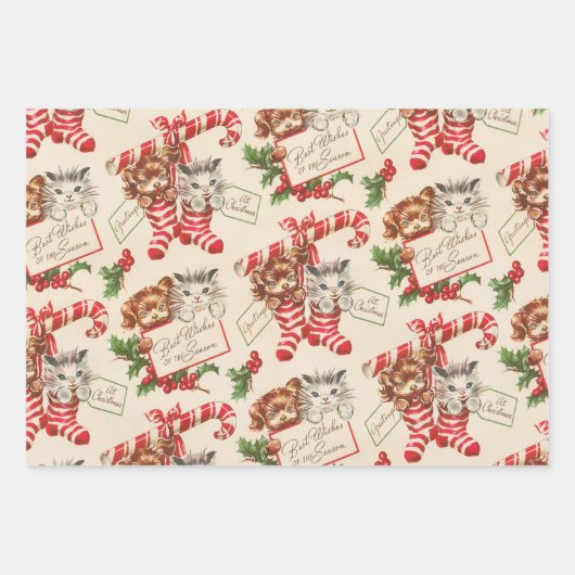 Een zeer gevlekte kerstinpakken inpakpapier vel (Voorkant)