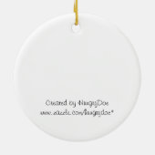 Een zeer Giraffe Kerstmis - letters Keramisch Ornament (Achterkant)