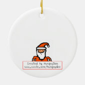 Een zeer Giraffe Kerstmis - Santa Express Keramisch Ornament (Achterkant)