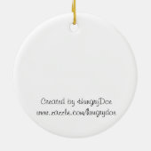 Een zeer Giraffe Kerstmis - Snowman Keramisch Ornament (Achterkant)