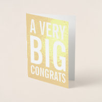 Een zeer grote Congrats Gold Foil Kaart