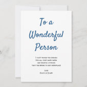 Een zeer grote dank aan het Kantoor Man van waarde Bedankkaart (Achterkant)