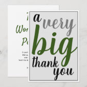 Een zeer grote dank aan Kantoor voor het groene Bedankkaart (Voorkant / Achterkant)