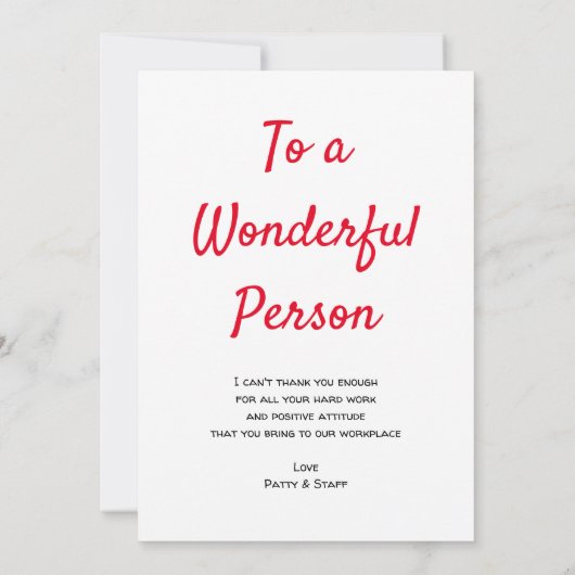 Een zeer grote dank u rood zwart ingelijste waarde bedankkaart (Achterkant)