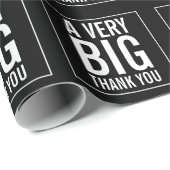 Een zeer grote dank u zwart inpakpapier (Rol Hoek)