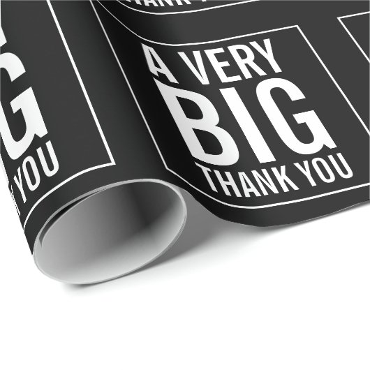 Een zeer grote dank u zwart inpakpapier (Rol Hoek)