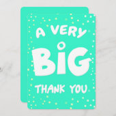 Een zeer grote dank van mij bedankkaart (Voorkant / Achterkant)