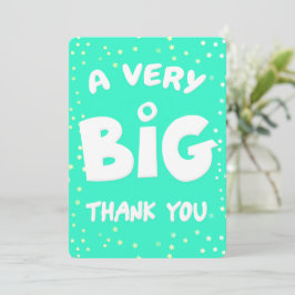 Een zeer grote dank van mij bedankkaart