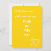Een zeer grote dank van mij bedankkaart (Achterkant)