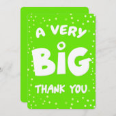 Een zeer grote dank van mij bedankkaart (Voorkant / Achterkant)