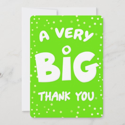 Een zeer grote dank van mij bedankkaart (Voorkant)